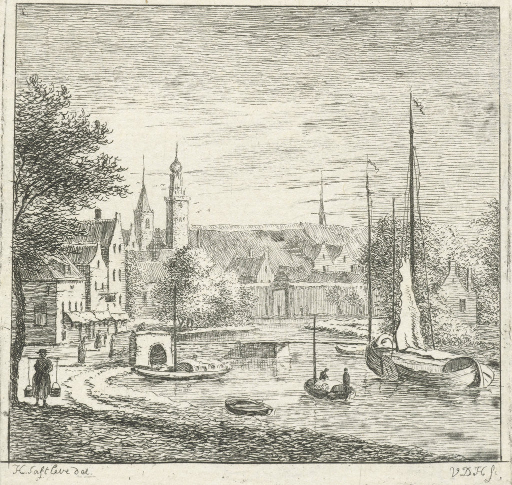 Detail of Outside the Gate Tolsteeg Utrecht by Anthonij van der Haer