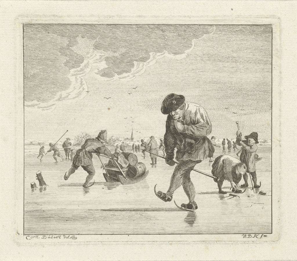 Detail of Skaters by Anthonij van der Haer