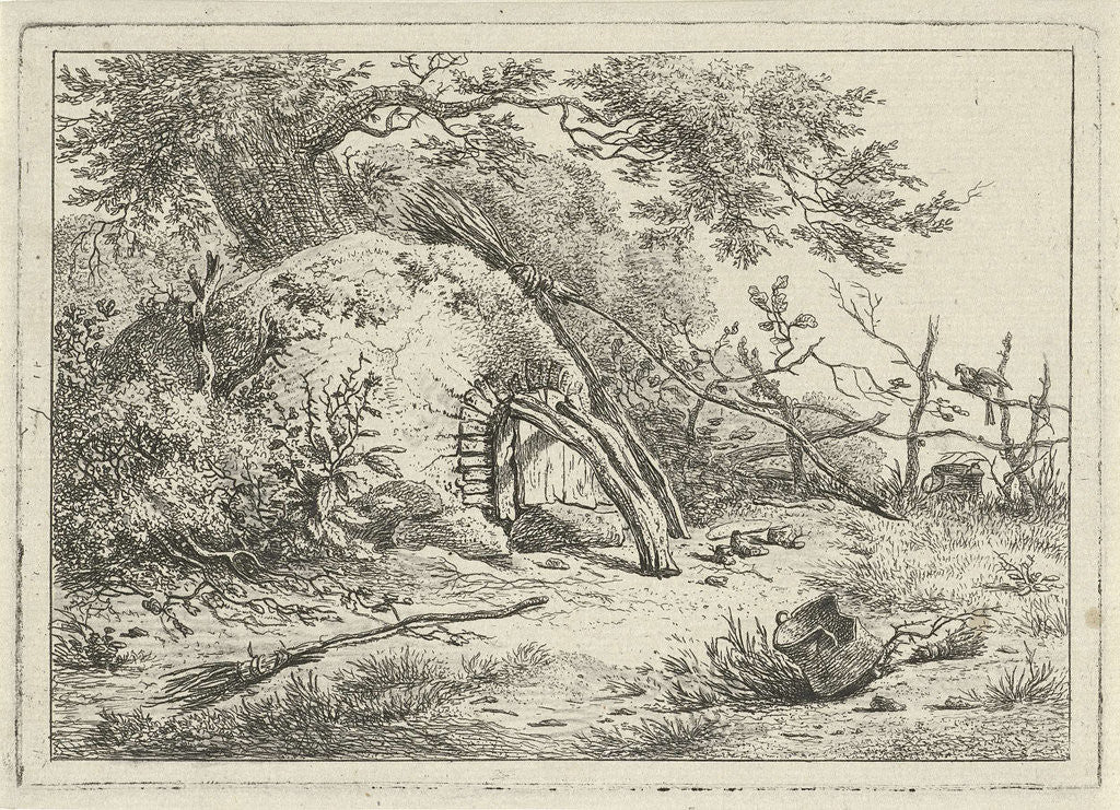 Detail of Oven with brooms by Hermanus Fock