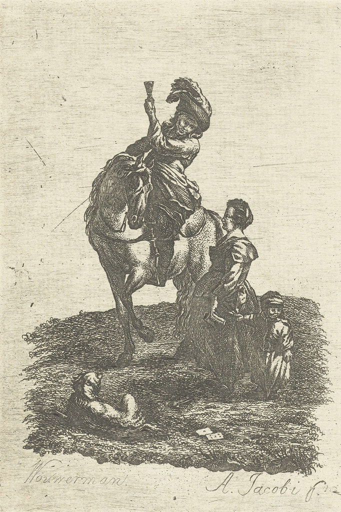 Detail of Rider on horseback by Abraham Jacobi