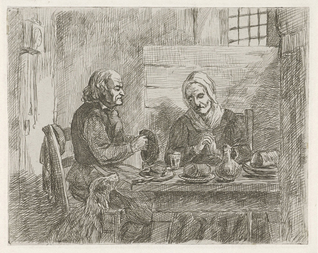 Detail of Prayer before the meal by David van der Kellen II