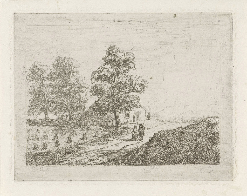 Detail of Hilly landscape by David van der Kellen II