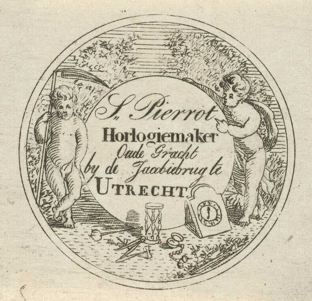 Detail of Business Card watchmaker S. Pierrot by David van der Kellen II