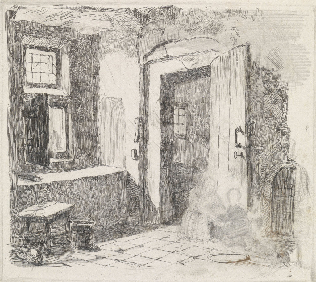 Detail of Interior with open door by David van der Kellen III