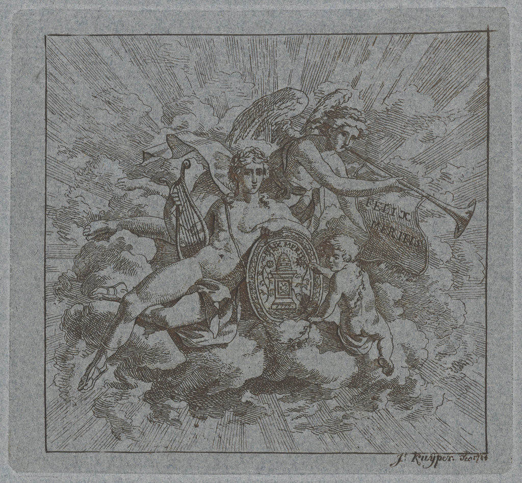 Detail of Allegorical composition by Felix Meritis by Jacques Kuyper
