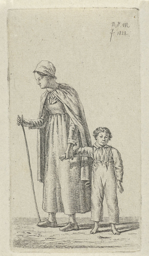 Detail of Mother with child on the arm by Anthonie Willem Hendrik Nolthenius de Man