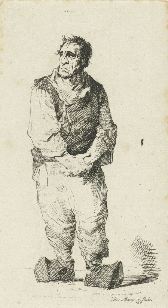 Detail of Man on clogs by Anthonie Willem Hendrik Nolthenius de Man