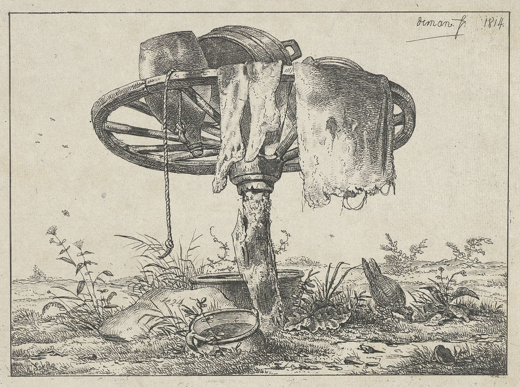 Detail of Wheel on a pole by Anthonie Willem Hendrik Nolthenius de Man