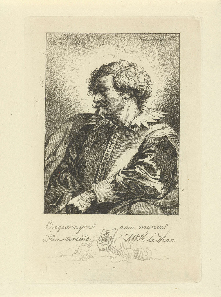 Detail of Portrait of a man by Anthonie Willem Hendrik Nolthenius de Man