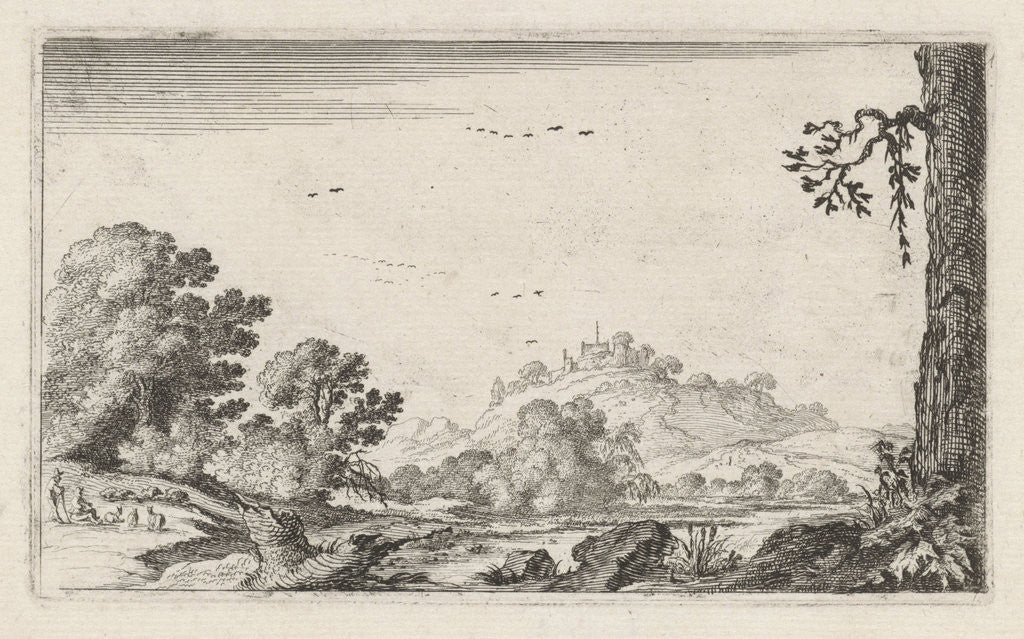 Detail of River landscape by Gillis van Scheyndel I