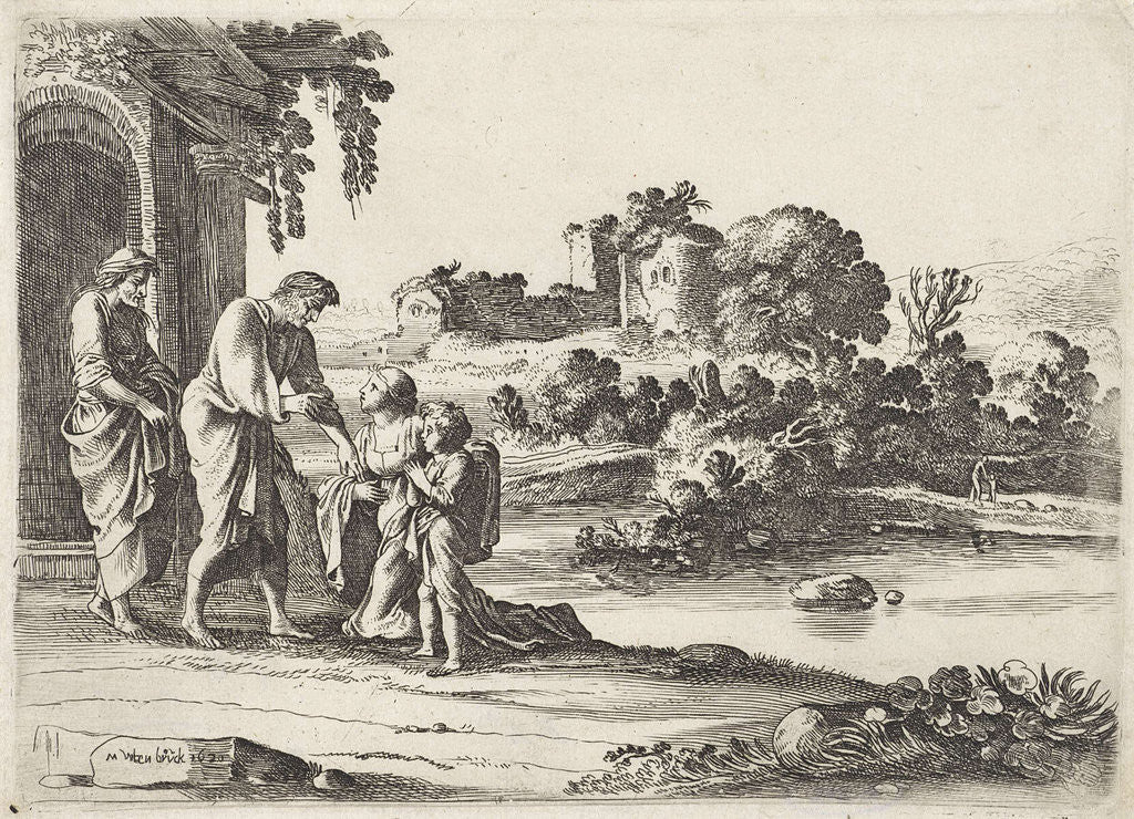 Detail of The repudiation of Hagar by Abraham van Waesberge I