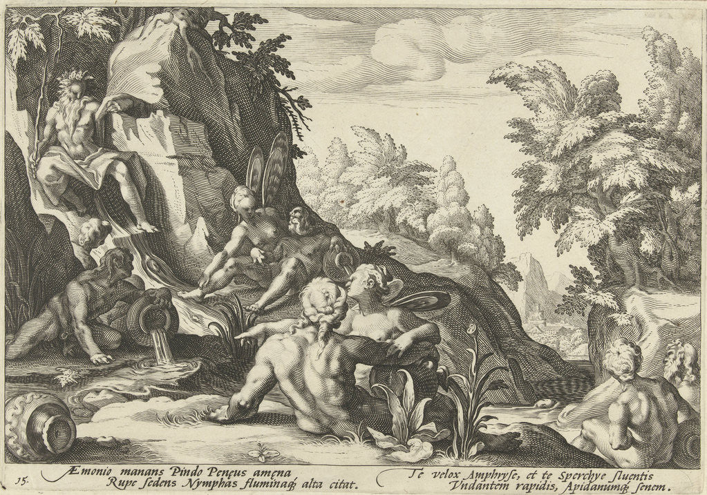 Detail of The river gods gather at Peneus by Franco Estius