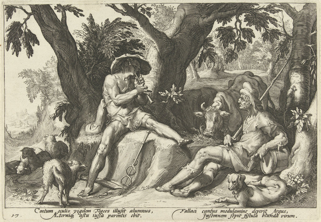 Detail of Mercury plays flute for Argus by Franco Estius