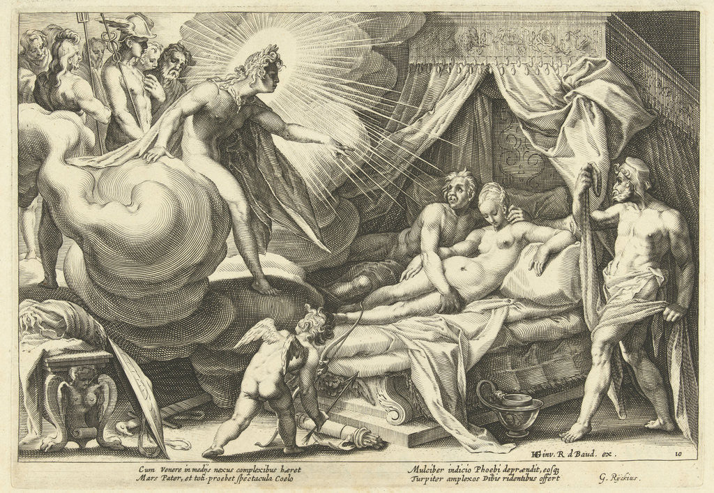 Detail of Venus and Mars surprised by Apollo by Robert de Baudous