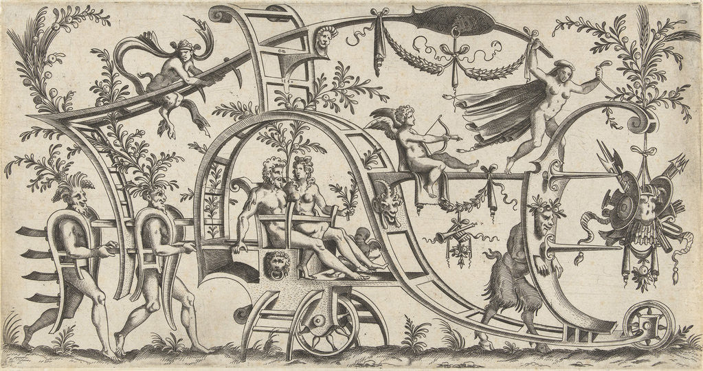Detail of Chariot which a man and a woman by Anonymous