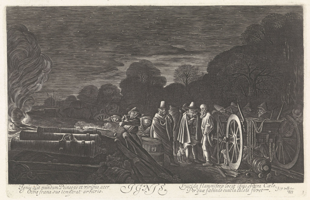 Detail of Fire (Ignis) by Jan van de Velde II