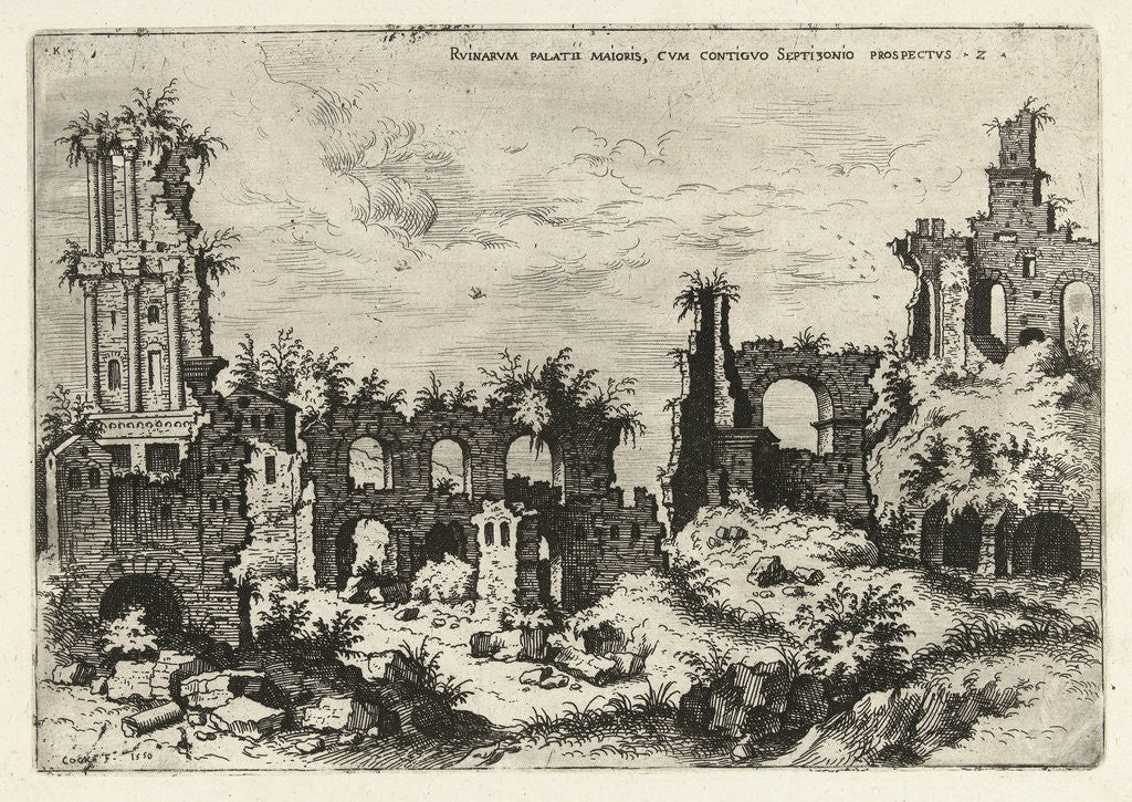 Detail of View of the Palatine with the Septizodium by Hieronymus Cock