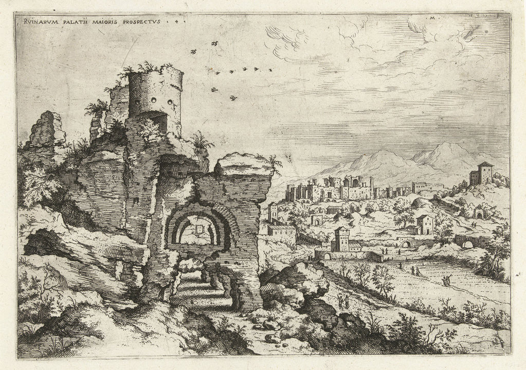 Detail of Palatine at the Baths of Caracalla by Hieronymus Cock