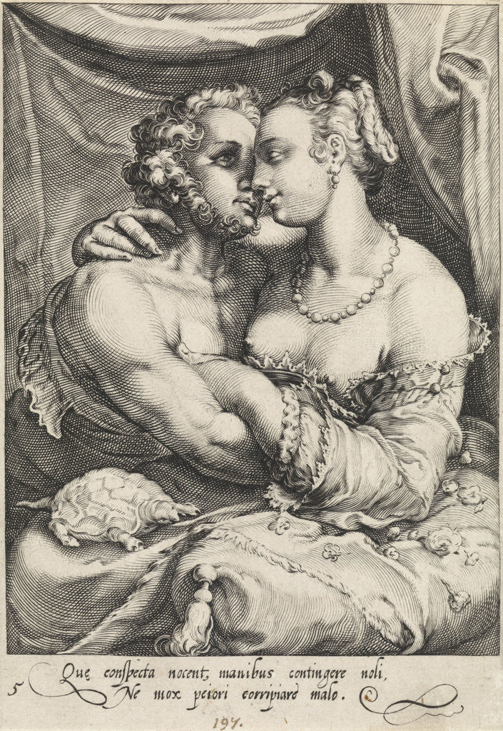 Detail of The Feeling by Hendrick Goltzius