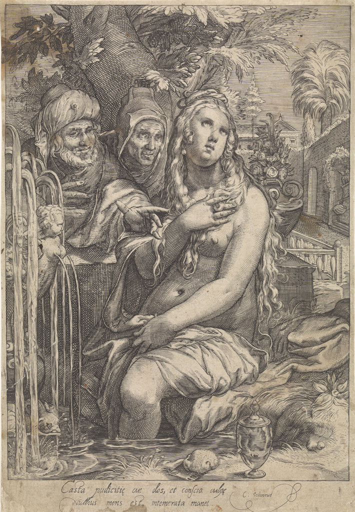 Detail of Susanna and the Elders by Hendrick Goltzius