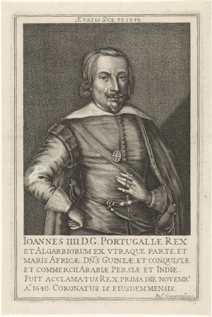 Detail of Portrait of John IV, King of Portugal by Hendrick Hondius I