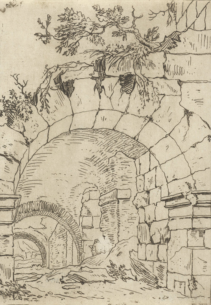 Detail of Artist at the Colosseum by Hermanus Fock