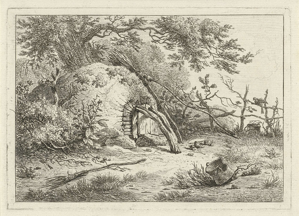 Detail of Semicircular oven at a tree by Hermanus Fock