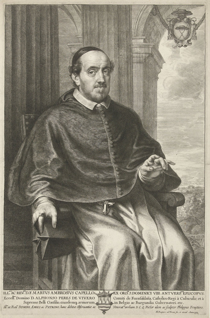 Detail of Portrait of Marius Ambrosius Capello by Philip Fruytiers