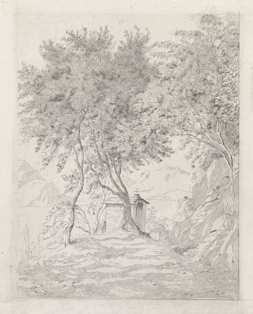 Detail of View of Lake Como by Karoly Lajos Libay