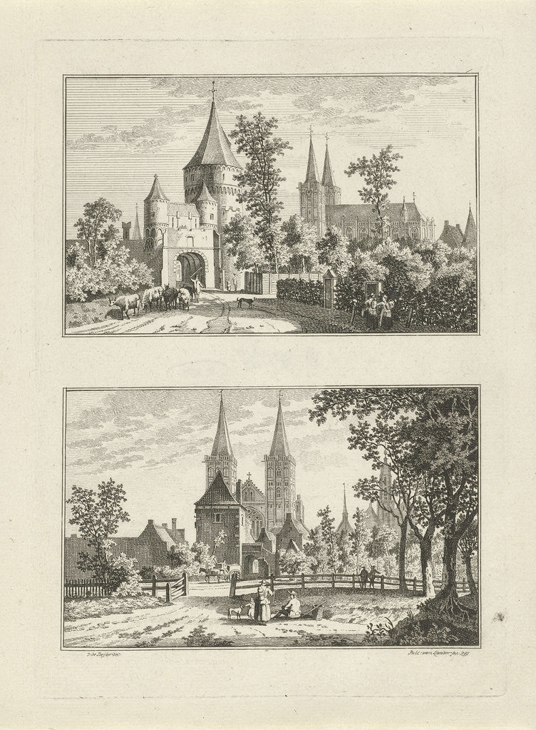 Detail of Scissors Gate and Meerenpoort in Xanten by Anonymous