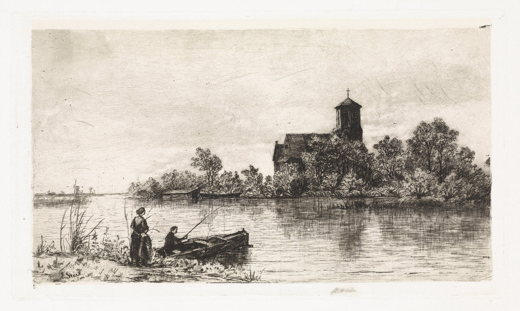 Detail of View of the St. Urban Church in Bovenkerk by Elias Stark