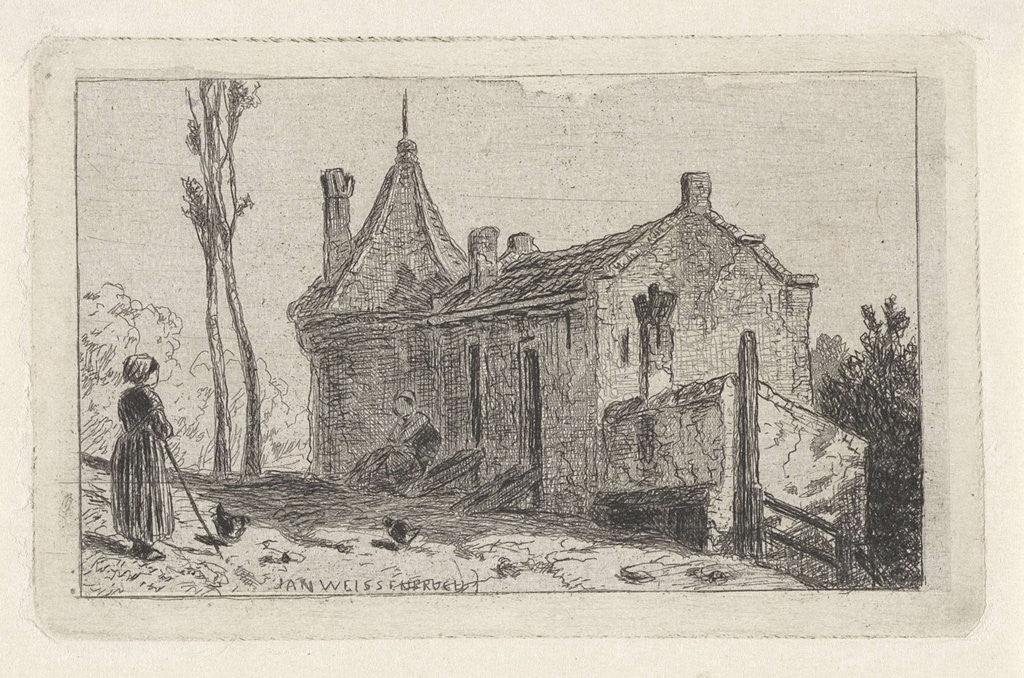 Detail of Farm in Culemborg by Jan Weissenbruch