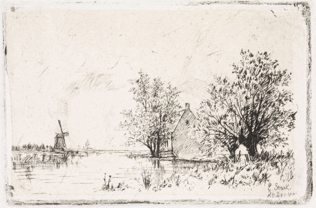 Detail of View of the Amstel by Elias Stark