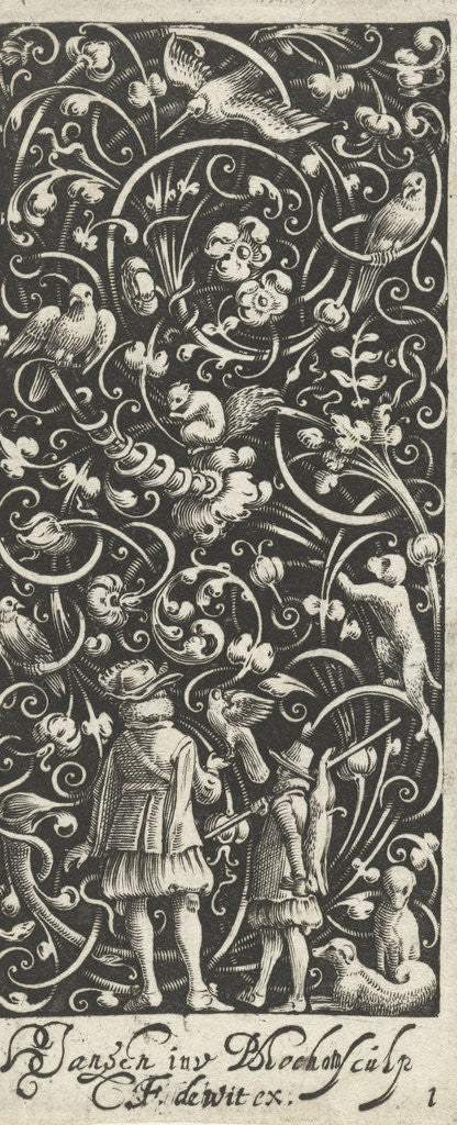 Detail of A falconer by Frederik de Wit