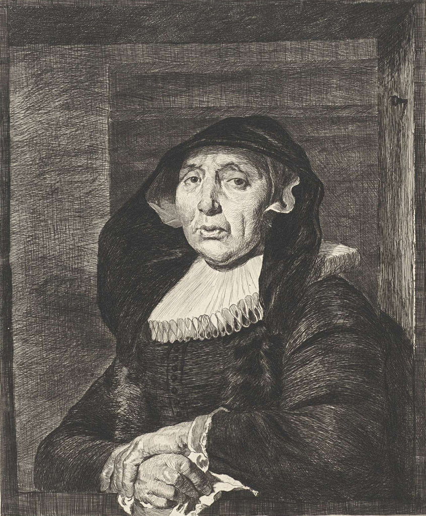 Detail of Portrait of an old woman, known as Bayken Bracht by Govert Flinck