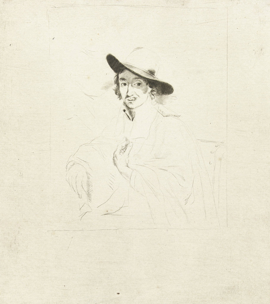 Detail of Portrait of the painter Adriaen van Ostade. Louis Bernard Coclers by Adriaen van Ostade