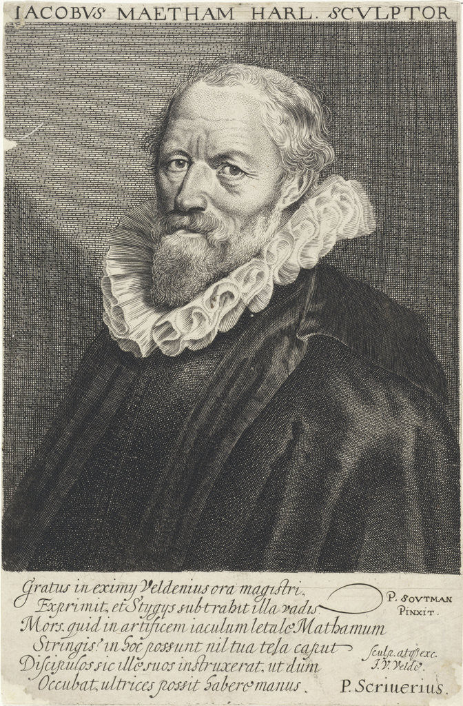 Detail of Portrait of Jacob Matham by Petrus Scriverius