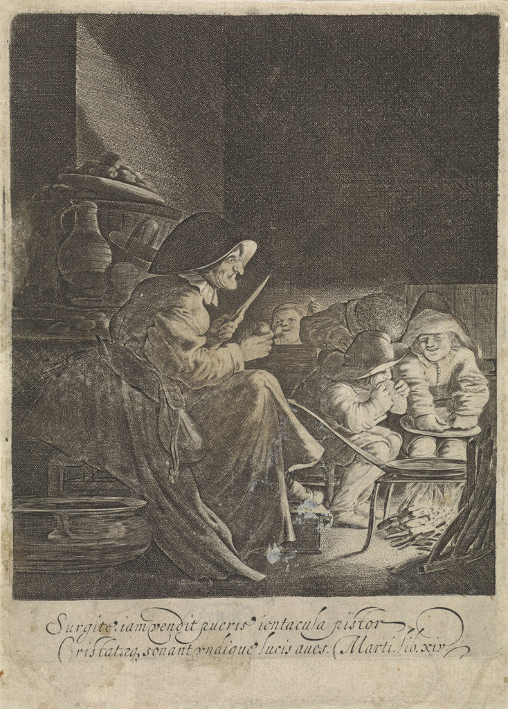 Detail of Pancake baker by Jan van de Velde II