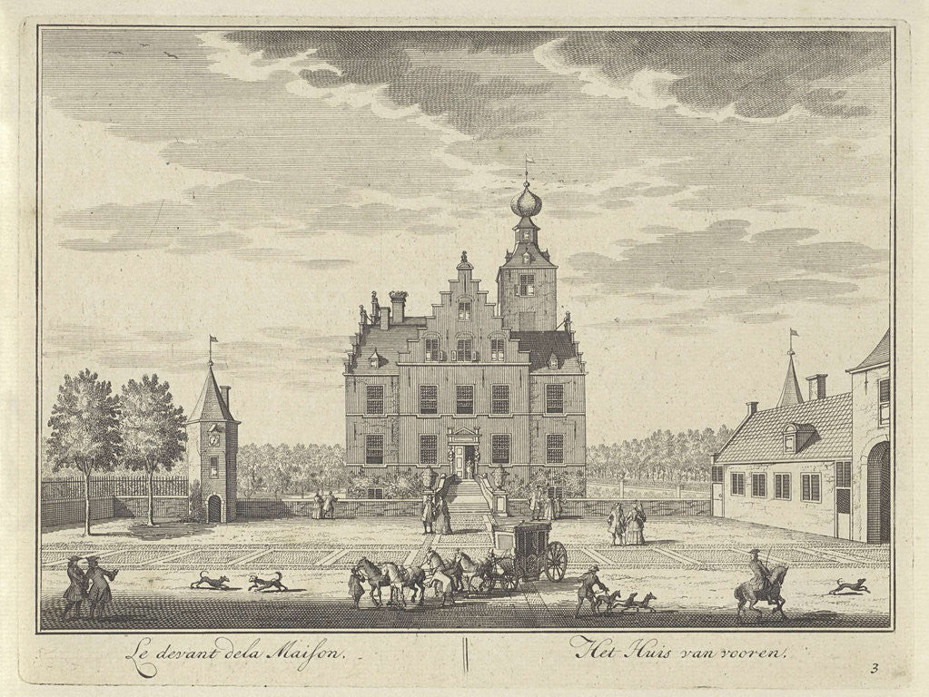 Detail of Front of Castle Zuilenstein by Daniël Stopendaal