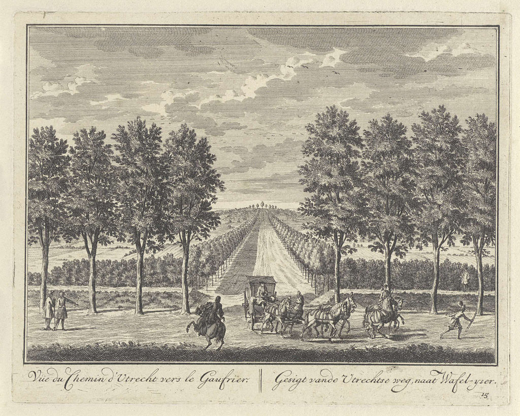 Detail of In the avenue to the Wafelijzer near Castle Zuilenstein by Daniel Stopendaal