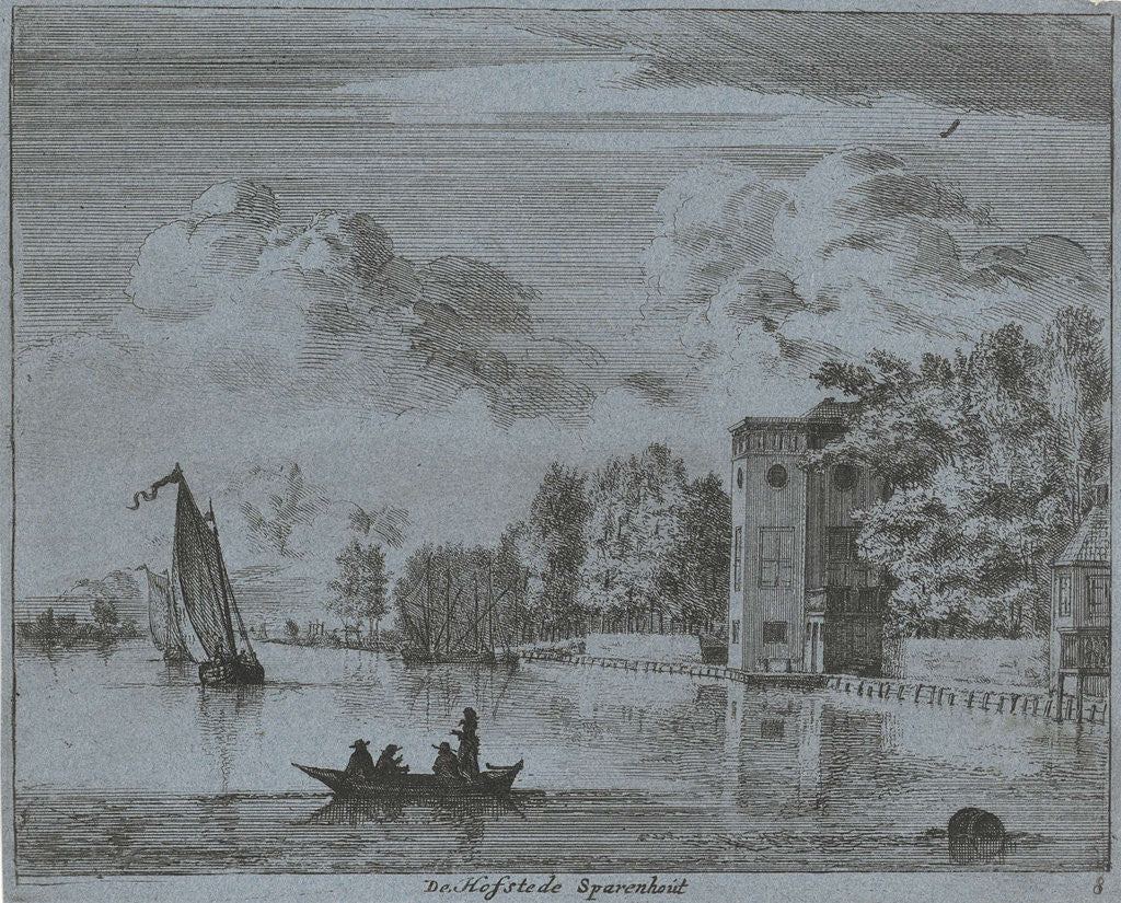 Detail of View of the homestead Sparenhout in Haarlem by Laurens Vincentsz. van der Vinne