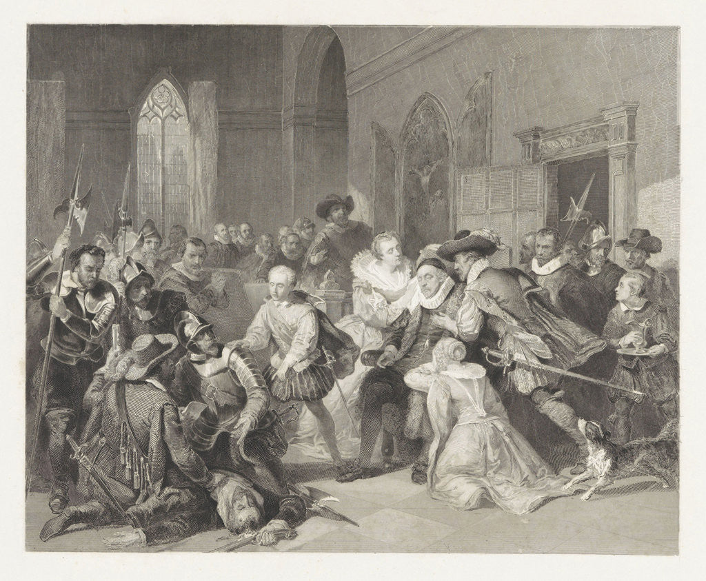 Detail of Attack of Jean de Jauregui on Prince William I, March 18, 1582 by Nicholas Pieneman