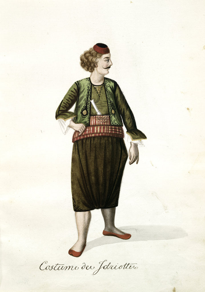 Detail of Costume des Jariottes by Mahmud II