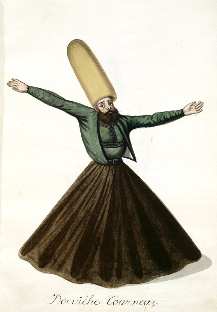Detail of Derviche-tourneur by Mahmud II