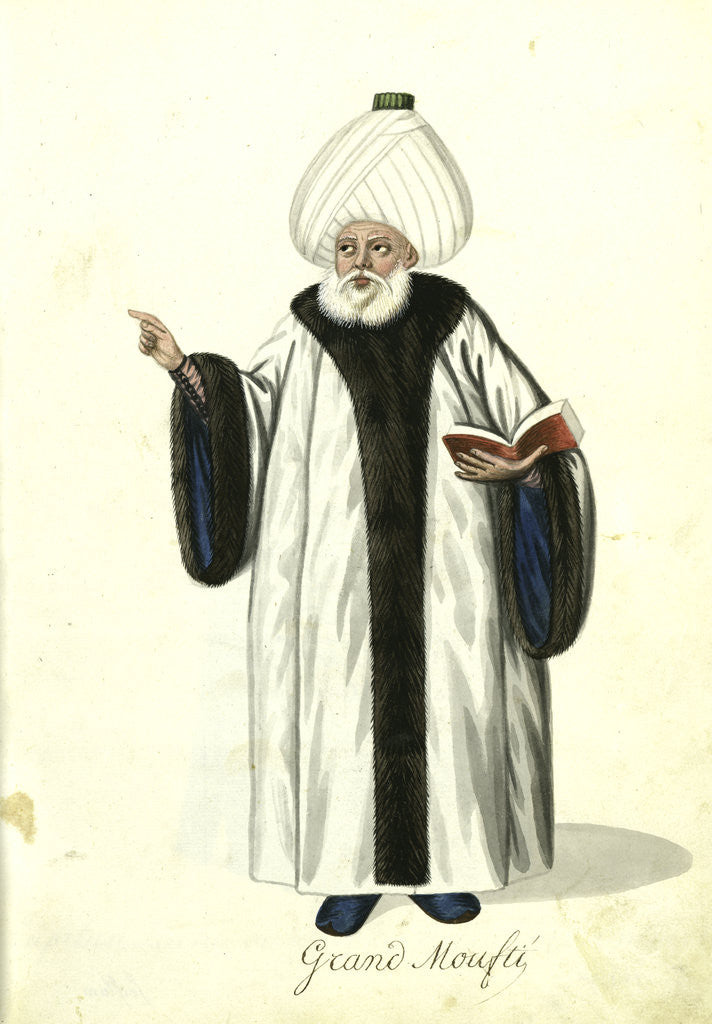 Detail of Grand moufti by Mahmud II
