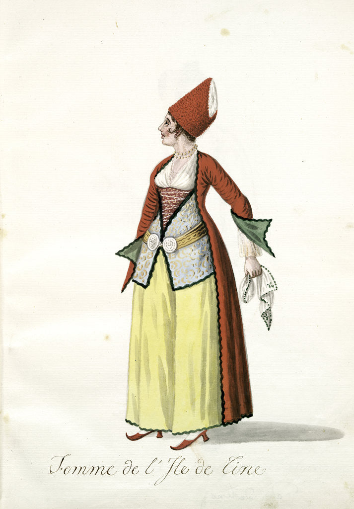 Detail of Femme de l'Ile de Tine by Mahmud II