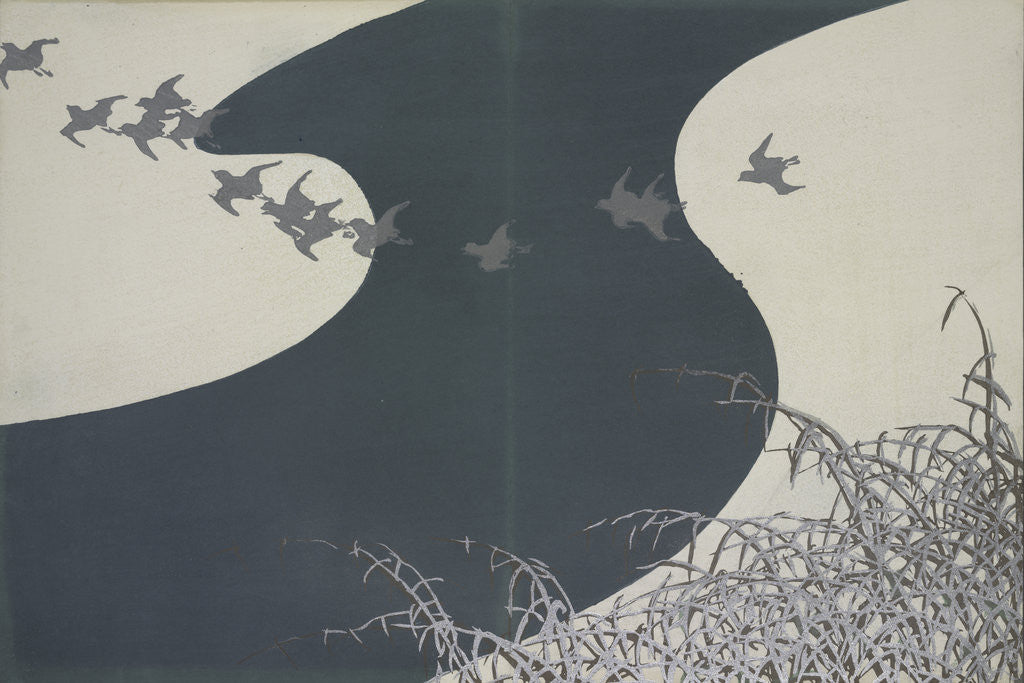 Detail of Flying Birds by Sekka Kamisaka