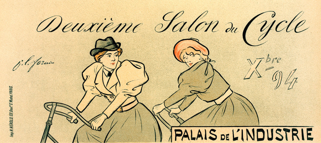 Detail of Poster for Salon du Cycle by Jean Louis Forain