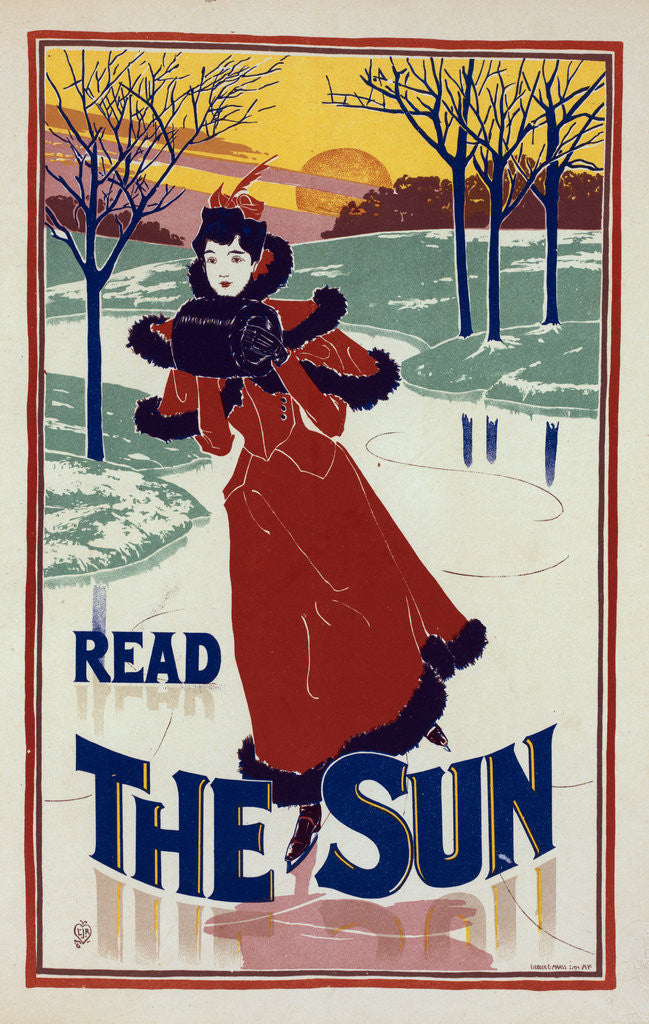 Detail of Poster for the journal The Sun by Louis Rhead Marx