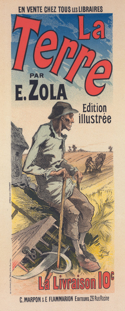 Detail of Poster for the book of M. Émile Zola, la Terre, The Earth by Jules Chéret